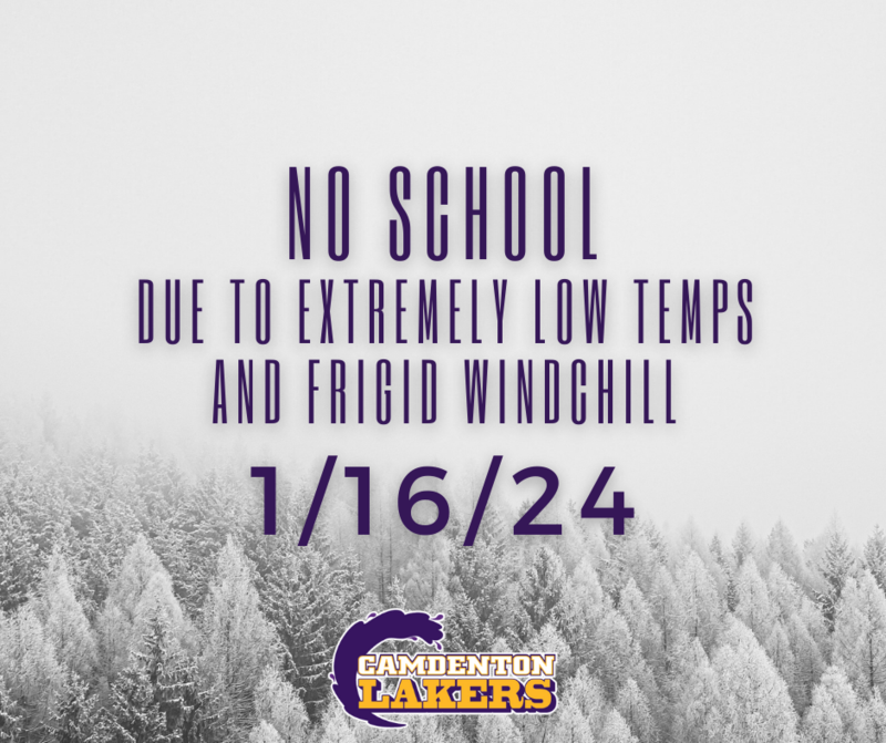 No School Tuesday, January 16th