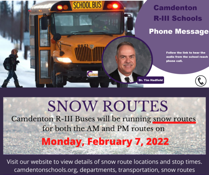 Snow Routes - Monday, February 7, 2022