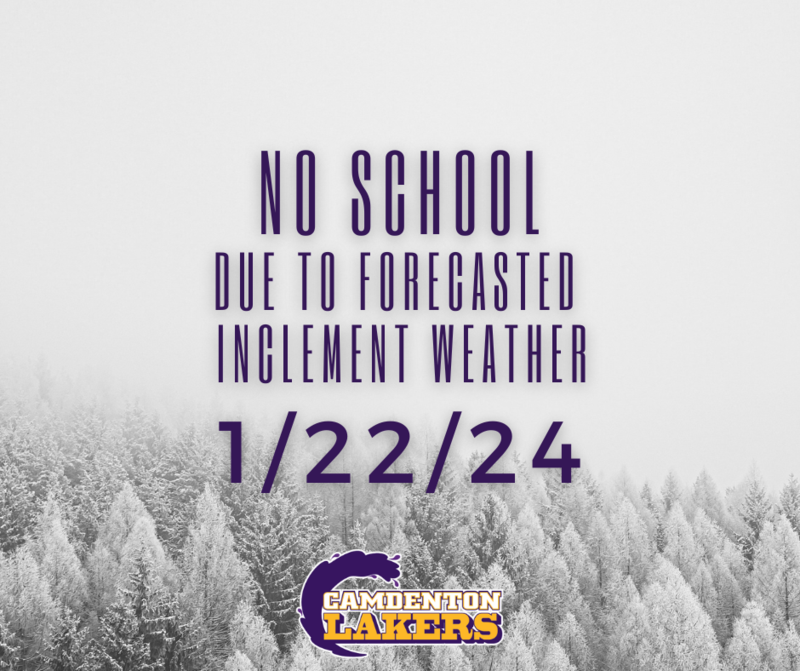 No School Monday, January 22nd