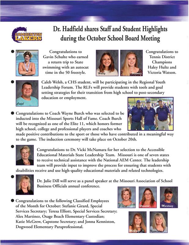 October - Board Meeting