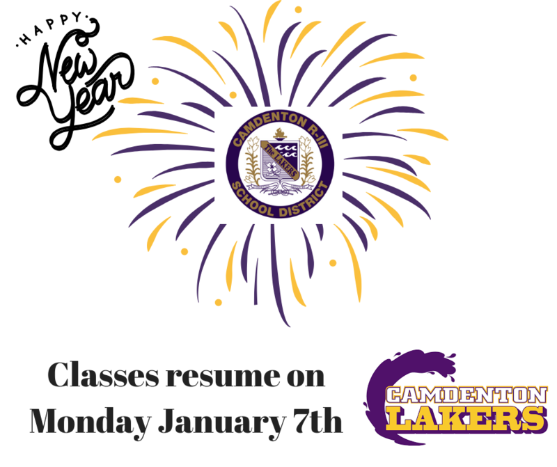 Winter Break: Classes resume Monday Jan. 7th