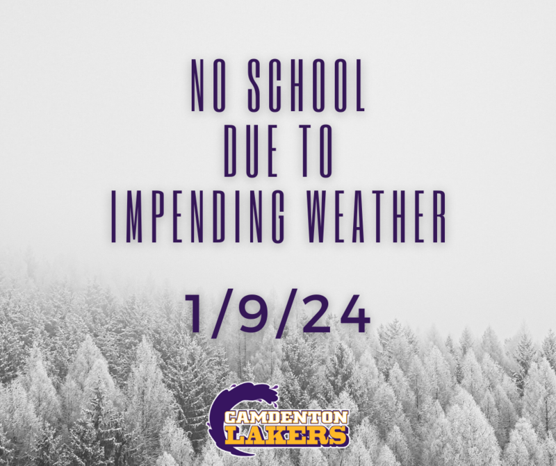 No School Tuesday, January 9th