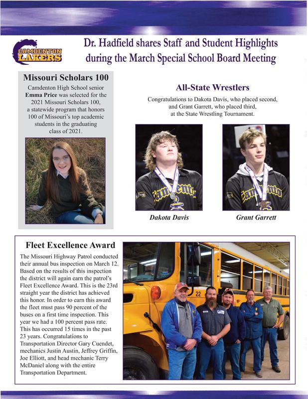 March - Special Board Meeting