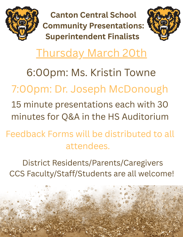 Superintendent Finalists Presentations