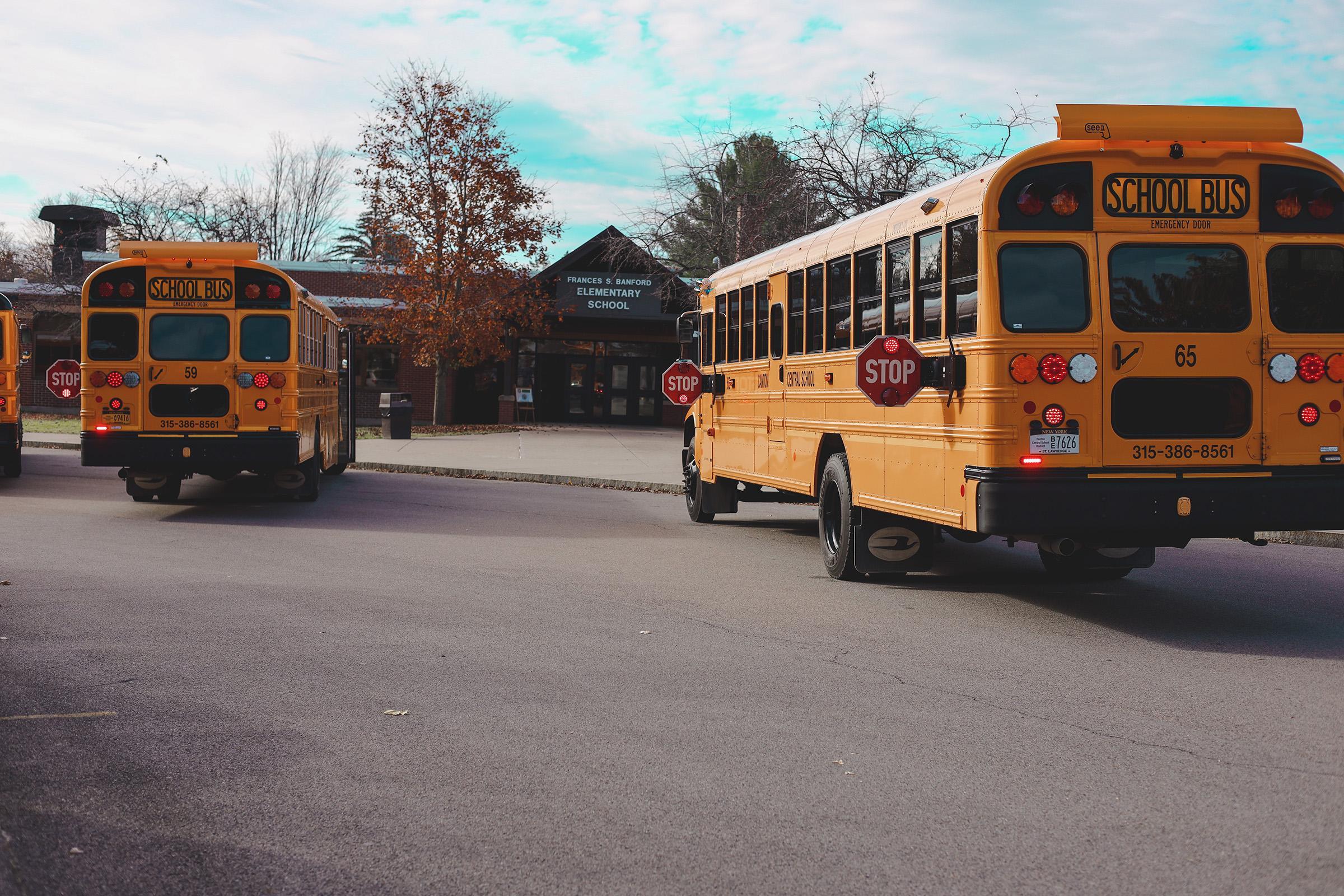 buses lined up
