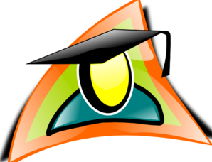 A cartoon image of a blank face wearing a graduation cap.