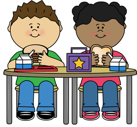 clip art of kids eating lunch