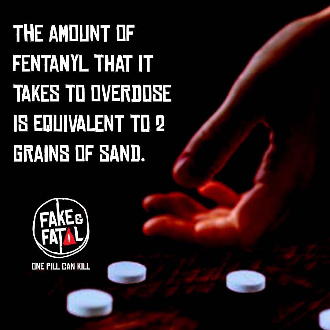 it only takes two grains of sand worth of fentanyl to kill