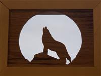 Custom frame of a wolf