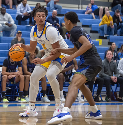 boys basketball in action