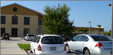 cars parked in student lot