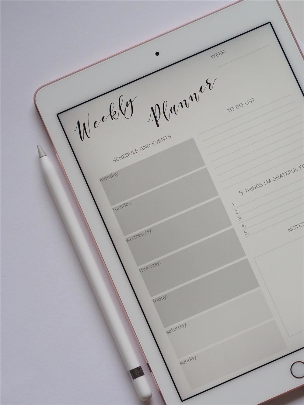  ipad weekly planner