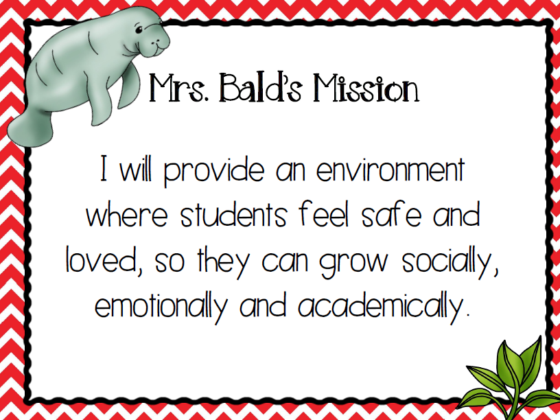 Mrs. Bald Mission Statement