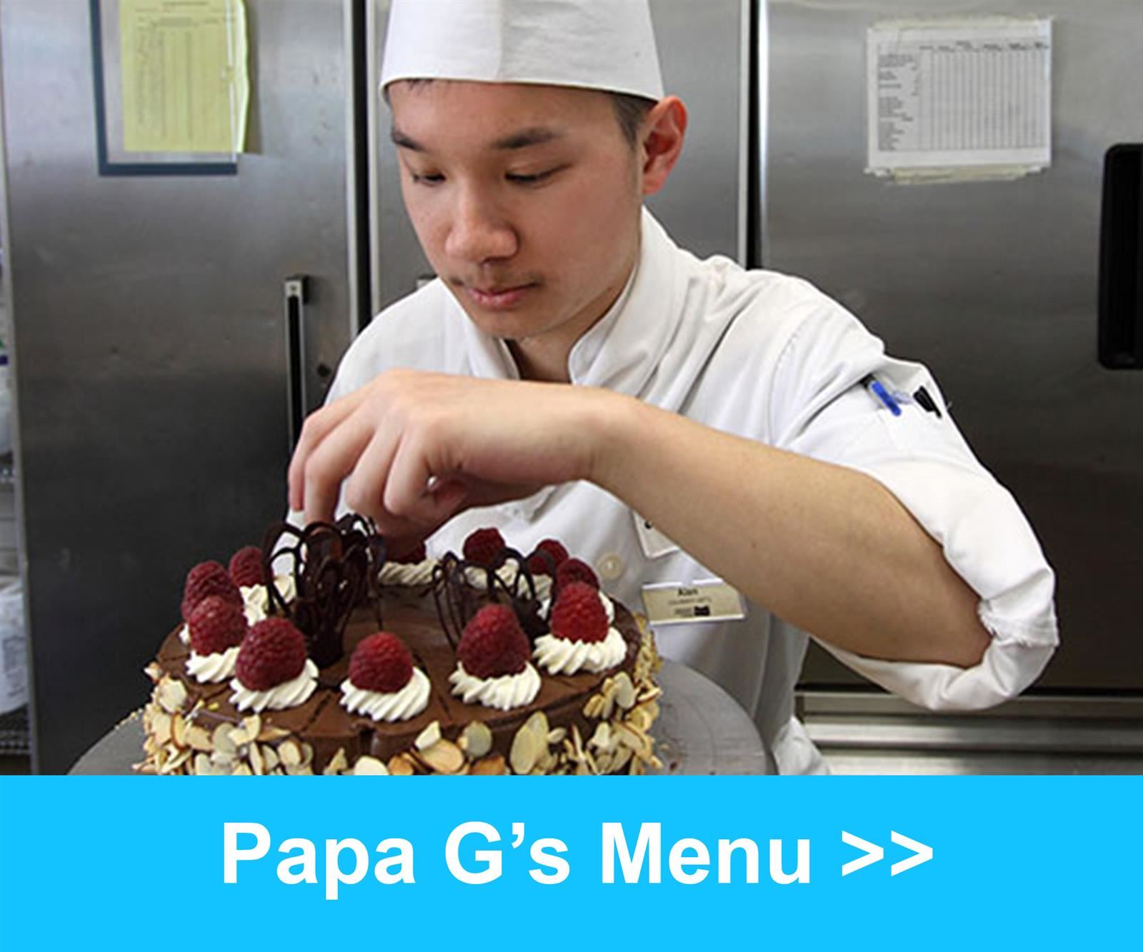  chef decorating a cake