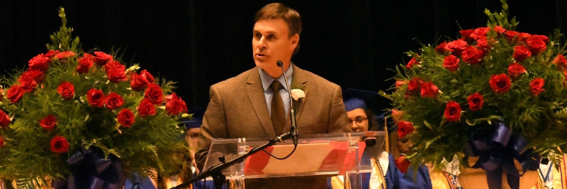 Director of Schools, Troy Kilzer II, addresses the graduates