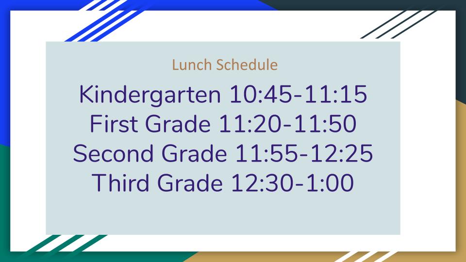 Lunch Schedule