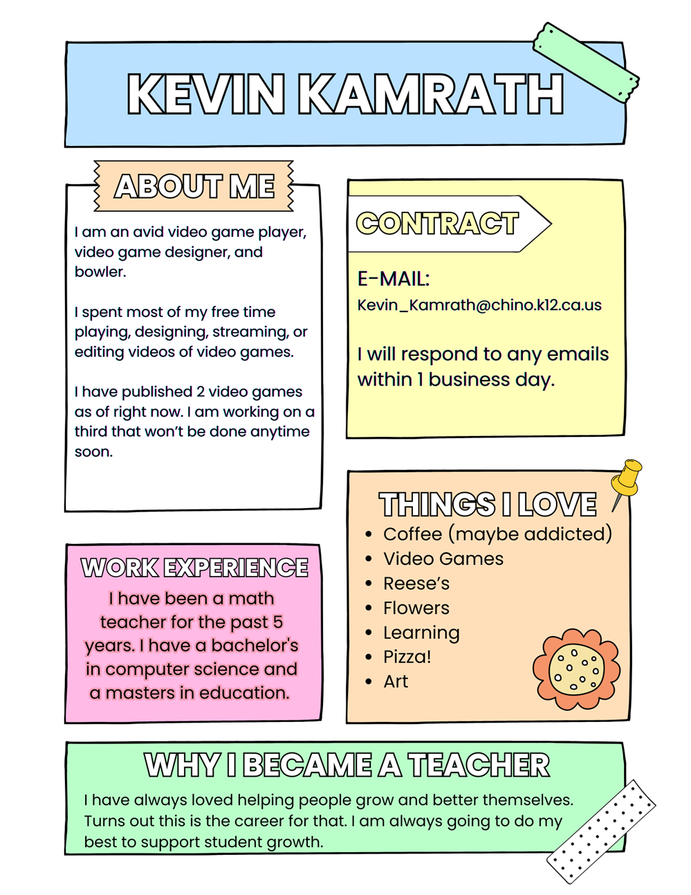 Kamrath Website Info