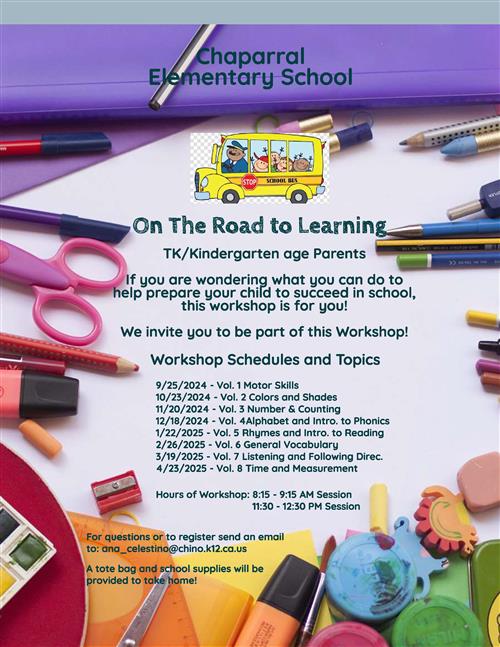 On The Road to Learning Flyer