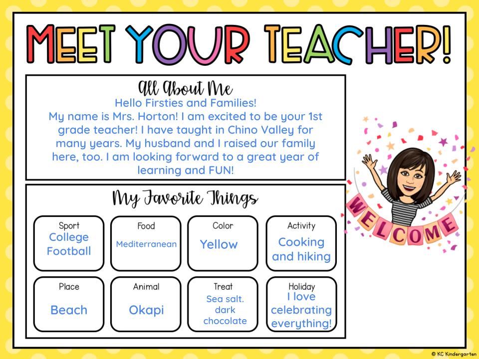 Mrs. Horton All About Me