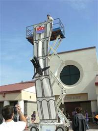 Me demonstrating the meaning of the term "falling body" 