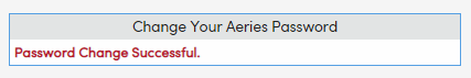 Password Change Successful 