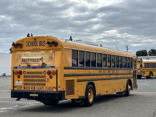 A CVUSD school bus parked