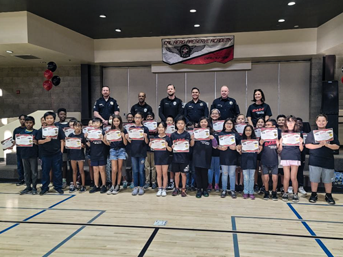D.A.R.E. graduates posing for a photo.