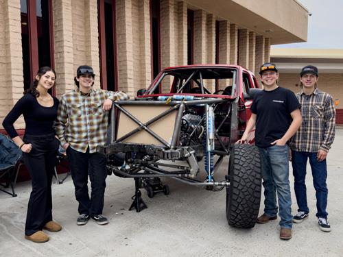 Students showcasing their engineering projects