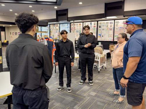 Students showcasing their engineering projects