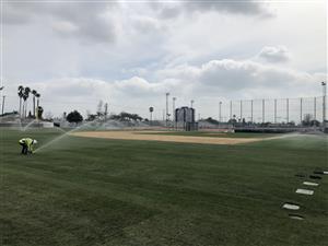Srinklers on new baseball fields 