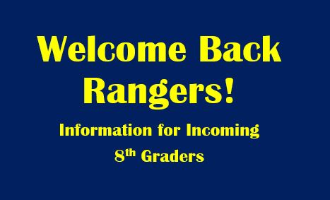 Welcome Back Rangers! 