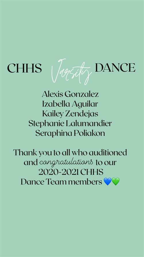 Dance Team Roster 