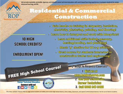 Residential and Commercial Construction flier