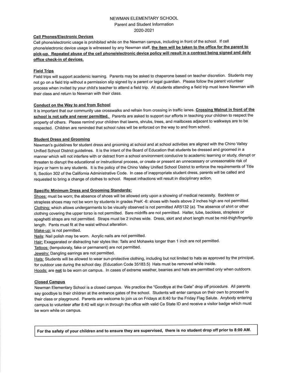 School Policy Page 2