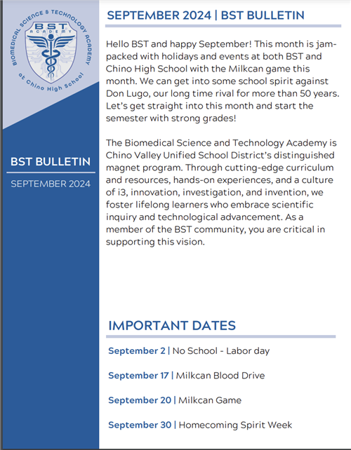 September Bulletin