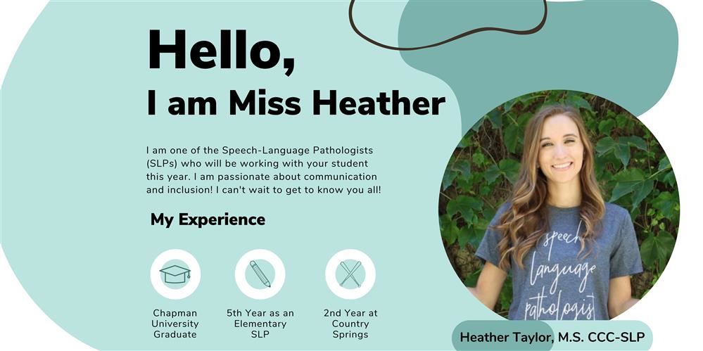 Hello, I'm Miss Heather