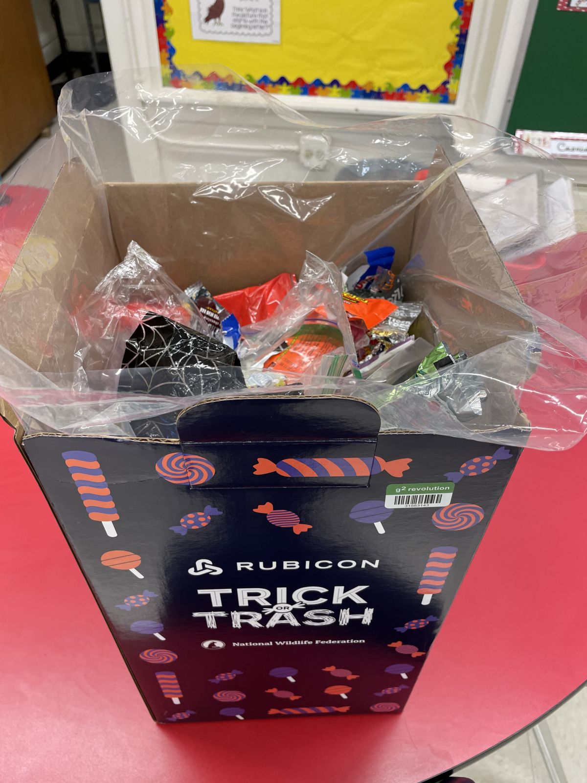 Colts Trick or Trash to Recycle Candy Wrappers