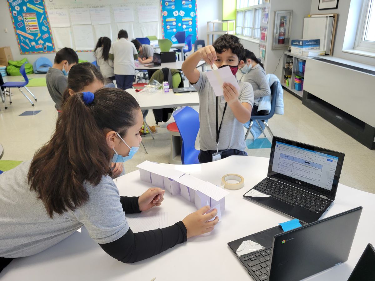 3rd Grade Students Practice Being Civil Engineers