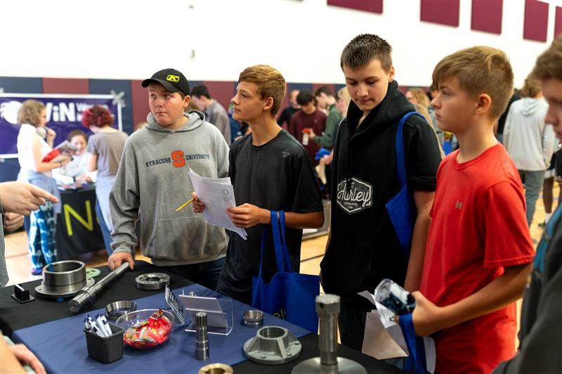 Students participate in hands-on activities at the Manufacturing Expo