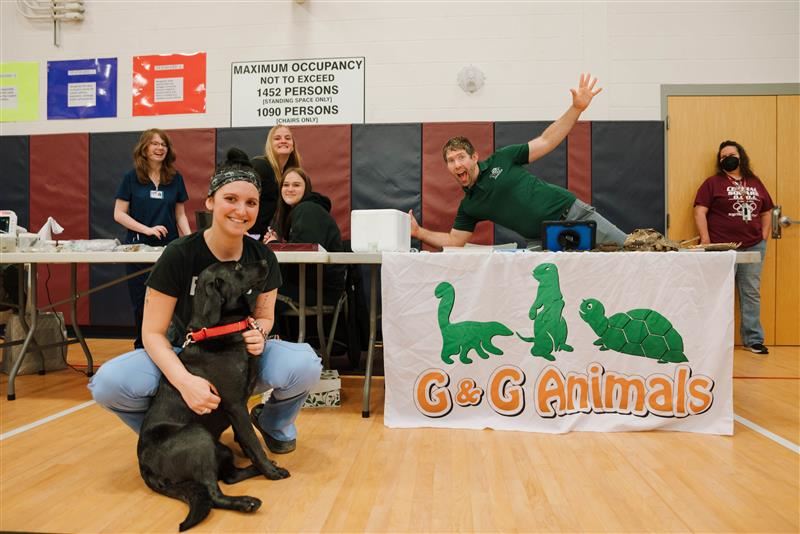 Furry friends at the Health Careers Expo