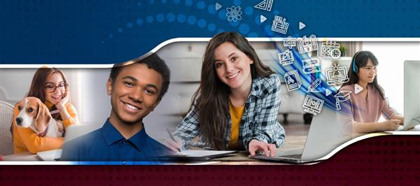 image of students working virtually 