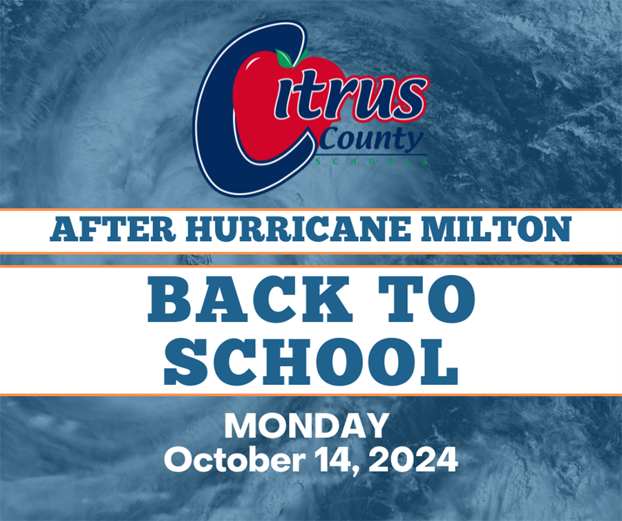 Schools will open Monday, October 14th