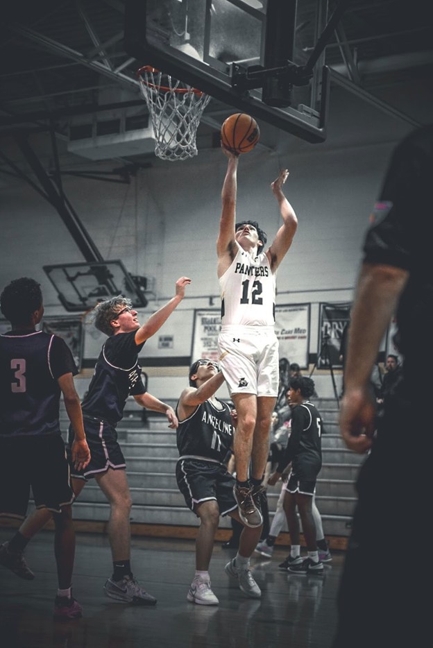 Lecanto basketball players during gameplay