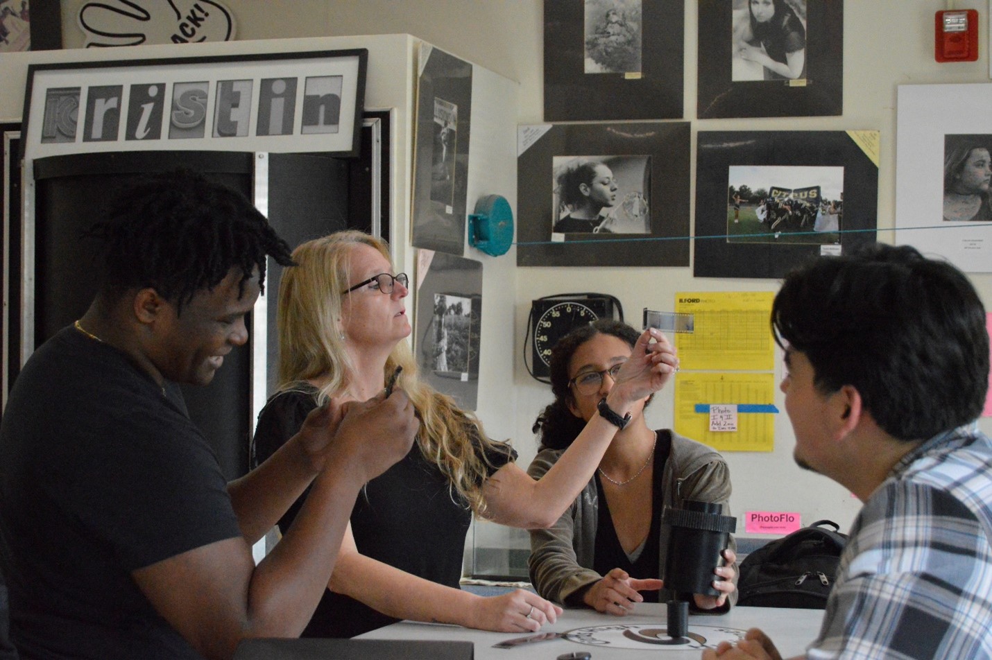 Mrs. Boudreau with students Mrs. Boudreau with students