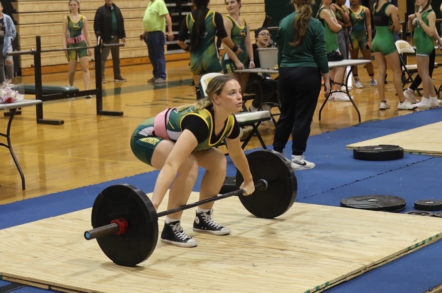 Girl lifting weights