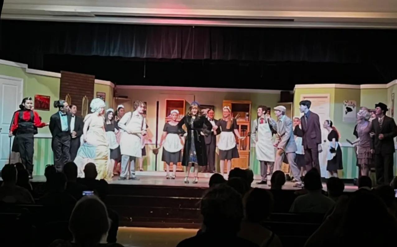Students onstage at Citrus High School during production of "The Drowsy Chaperone"