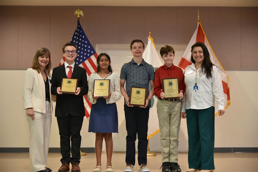 4_h Middle School Speech Winners