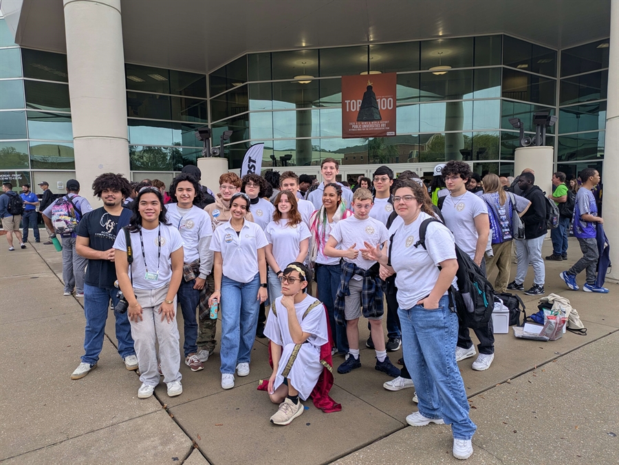 Olympian Robotics Team Members pose in Tallahassee