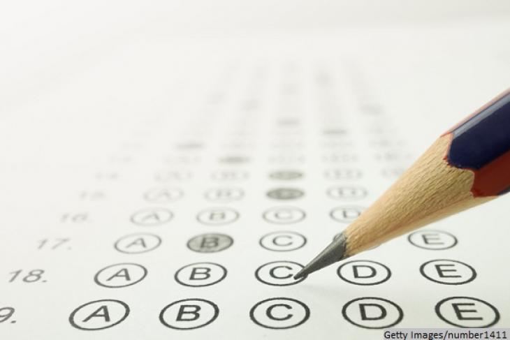 Bubble in test score sheet