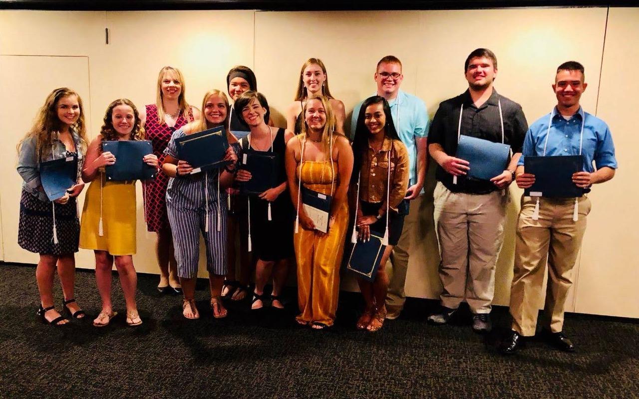 Students getting awards